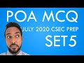 PoA MCQ questions Set 5 | CSEC PoA P1 practice questions | CSEC PoA July 2020 MCQ prep