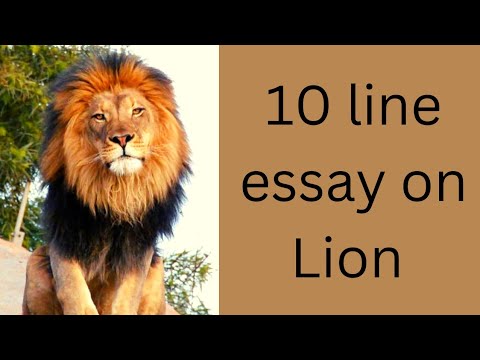 lion essay in english 10 lines