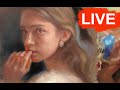 Live oil painting