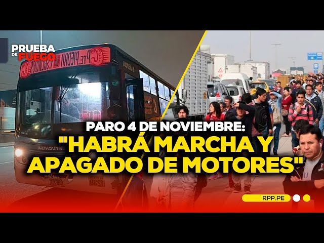 Paro de transportistas 4 de noviembre: 
