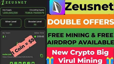 ⛏️Zeusnet Mining ⛏️| Biggest Free Airdrop | Virul Crypto Mining - 2023|⛏️