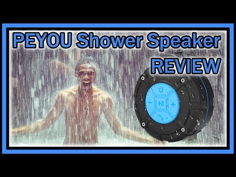 PEYOU IPX7 Waterproof Bluetooth Shower Speaker Suction Cup FULL REVIEW with Mic and Waterproof Test