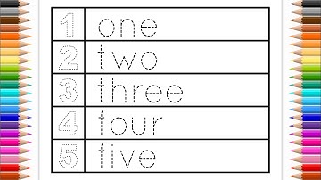 Learn Numbers l Follow the dots and write color numbers with a marker pen l 1-10 l Write Numbers