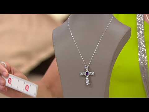 Hagit Sterling Silver New Testament Cross Pendant Necklace on QVC