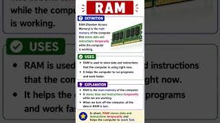 What is RAM? | Computer Basics | #Shorts