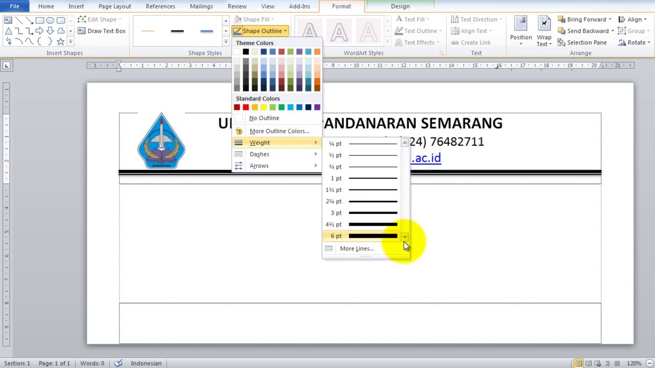  Cara  Membuat kop surat pada amplop dengan microsoft word  