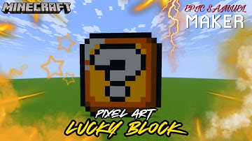 HOW TO CREATE THE LUCKY BLOCK PIXEL ART IN MINECRAFT