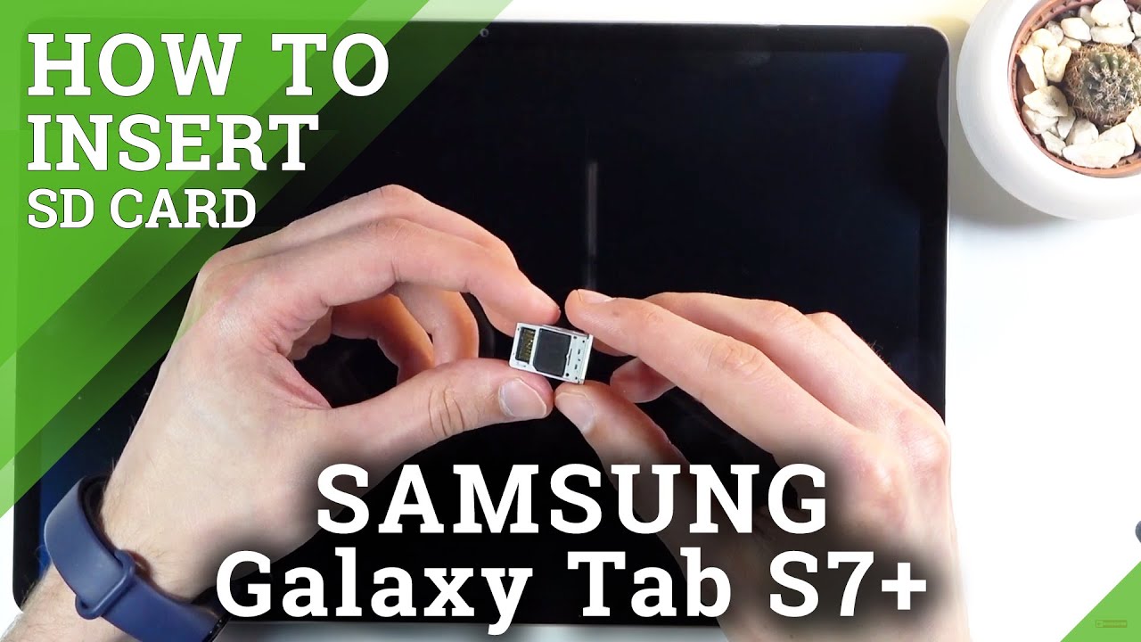 How to Insert SD Card to SAMSUNG Galaxy Tab S7+ - Input SD Card -