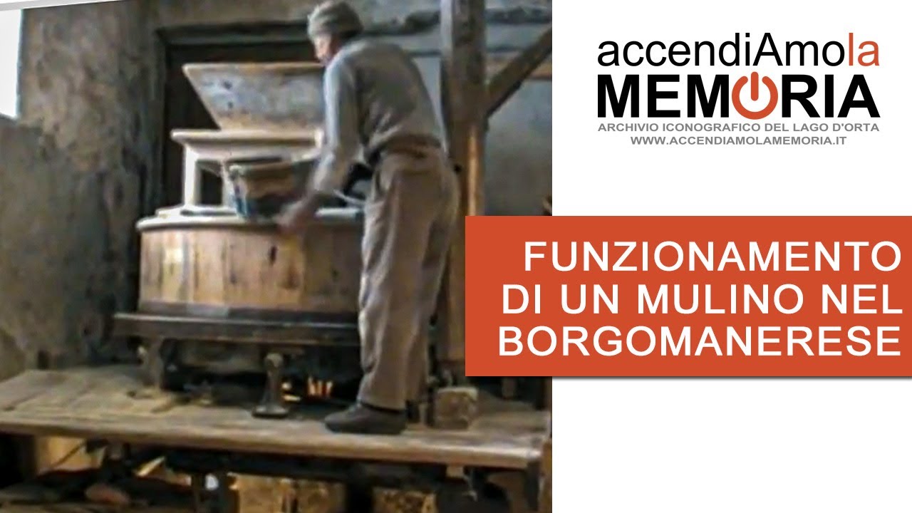 Funzionamento di un mulino nel borgomanerese (Prov. di Novara)