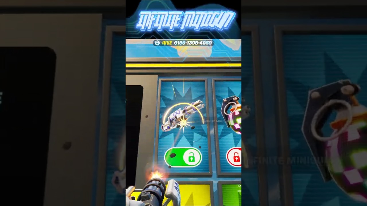 How to get the INFINITE MINIGUN in 1V1 WITH EVERY GUN! 