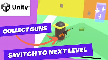 Unity3d - Collect guns and take them to the next level