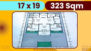 17x19 House Plan Design 323 square meter 3 Bedroom