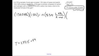 Empirical/Molecular formula with the Ideal Gas Law: Chemistry Sample Problem