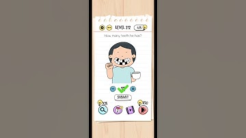 Brain Test Level 212 How Many Teeth He Has