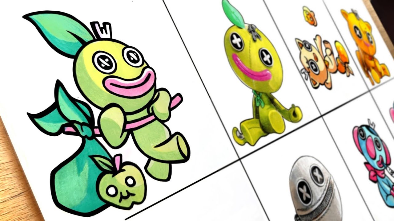 Drawing Wrongside Outimals Cartoon Vs Original ( Poppy Playtime Chapter 5: Broken Things )