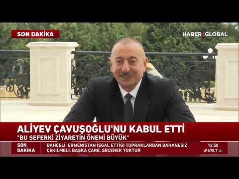 Azerbaycan Cumhurbaşkanı İlham Aliyev, Dışişleri Bakanı Mevlüt Çavuşoğlu'nu Kabul Etti!