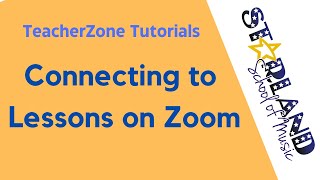 Connecting to Zoom Lessons in TeacherZone