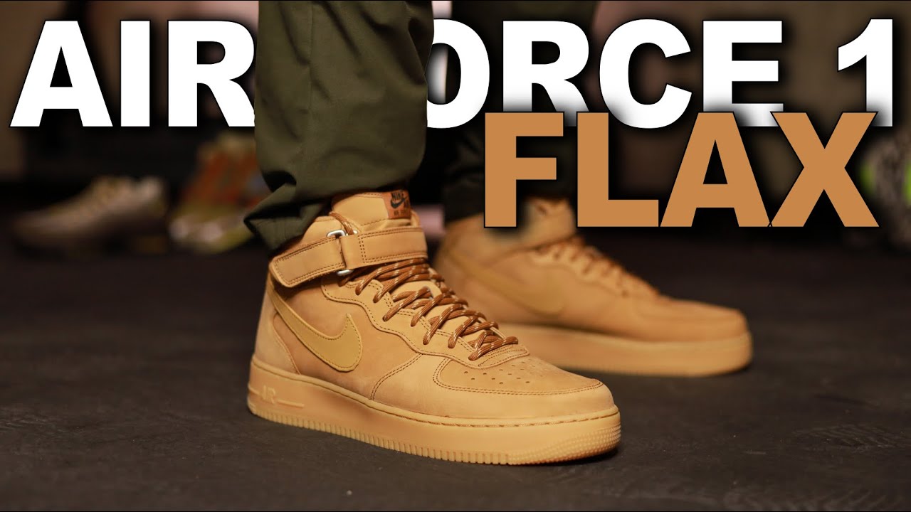 MAX FLAX Nike Air Force 1 Mid Flax Unbox, On Feet + Detailed Review! -  YouTube