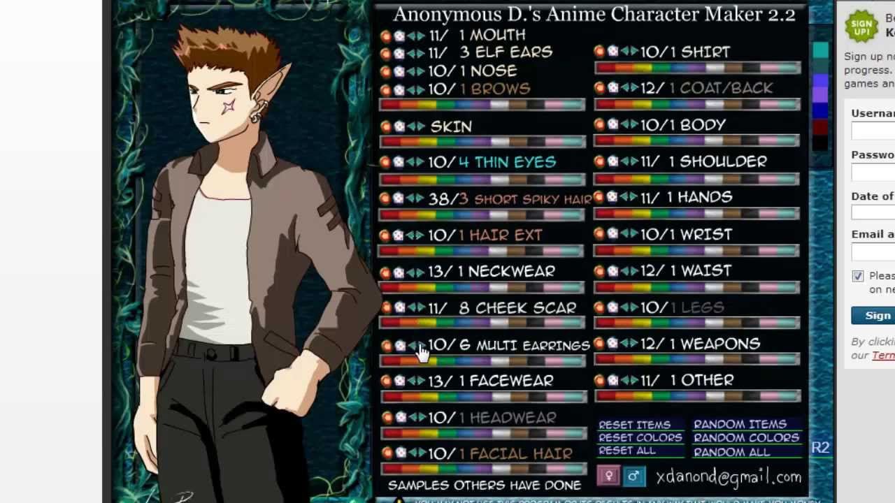 Anime Character Creator Male