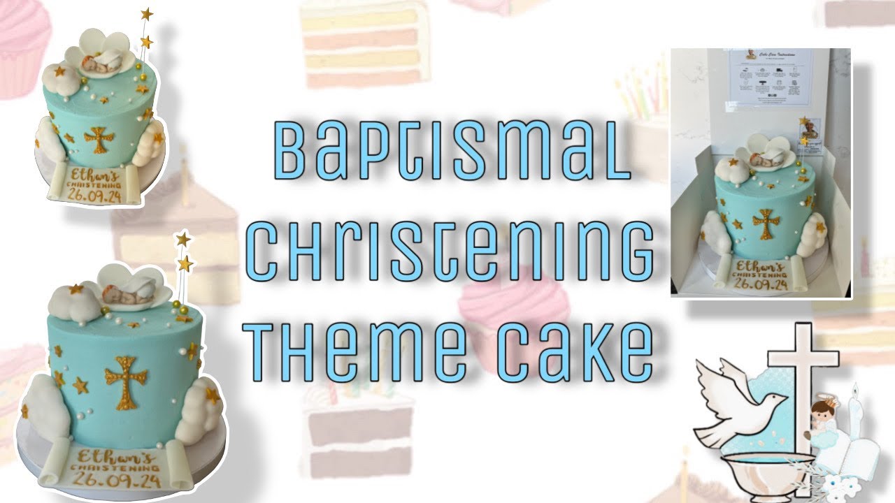 Christening Theme Cake | Baby Boy Baptism Cake | Baptismal Christening | Maja's Bread and Butter