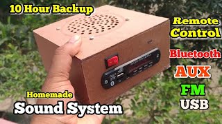 How to make Homemade Bluetooth Speaker/ Easy & Simple: BT, AUX, FM, USB Drive, SD Card Portable Box