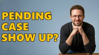 Do Pending Court Cases Show Up On A Background Check