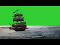 Футаж на зеленом фоне - Пиратский корабль / Футаж для монтажа вашего видео / Green Screen Fottage