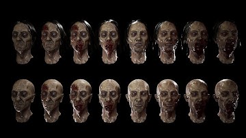 Asset Overview - Starved Male Zombie with Dismemberment - Unreal Engine