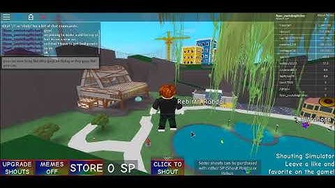 Roblox Shouting Simulator Glitch And Secret (walk on the invisible roof) Easy and short