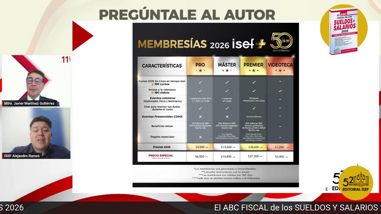 Pregúntale al Autor - El ABC FISCAL de los SUELDOS Y SALARIOS 2026