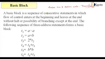 Understanding Basic Blocks : Compiler Design