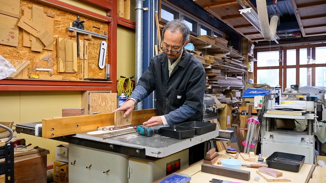 Красивая текстура дерева! Процесс изготовления деревянного ножа-резака!