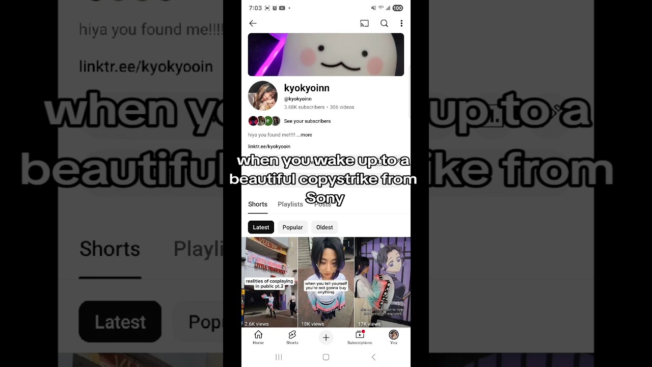 Sony issued a copyright strike to my small channel 