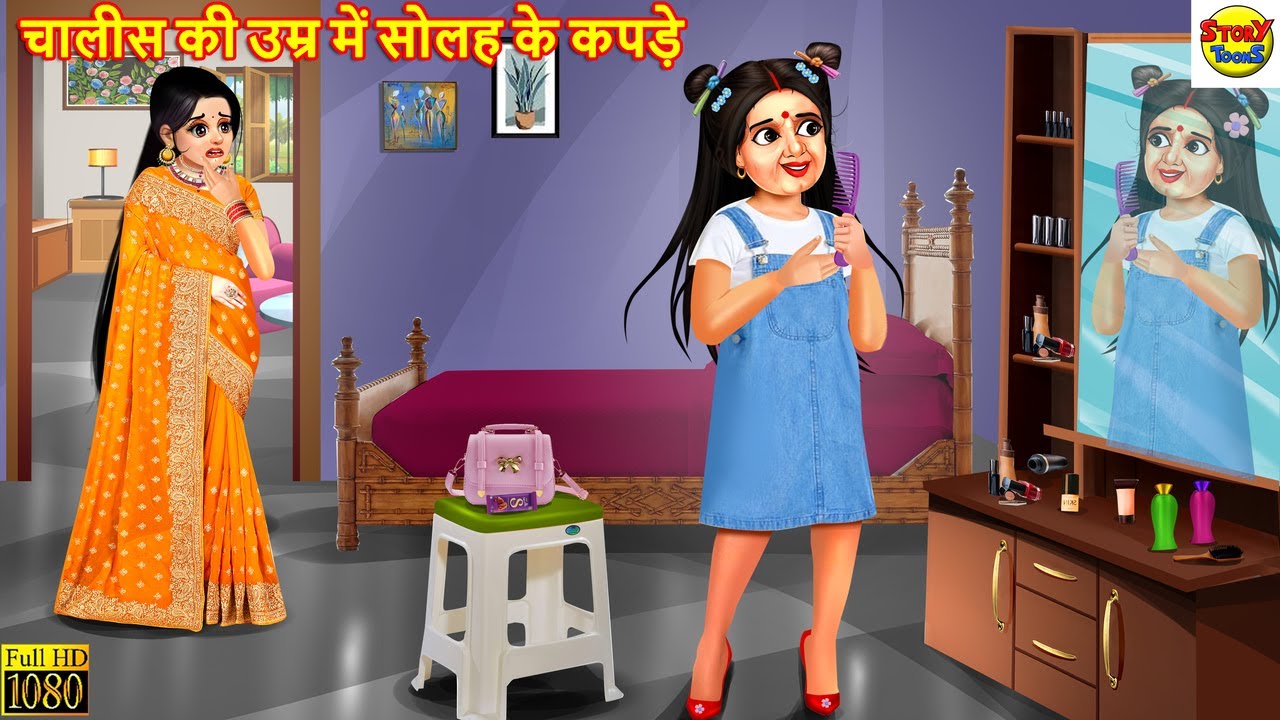 चालीस की उम्र में सोलह के कपड़े | Hindi Kahani | Moral Stories | Hindi Story | Hindi Cartoon | Kahani 