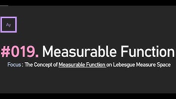 [Measure Space] Measurable function