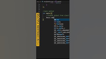multiple inheritance in c++@ensolutions5210 #oop
