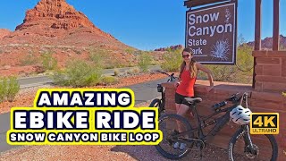 Amazing eBike Ride - Snow Canyon Bike Loop (18 Miles) | St. George UT | 4K