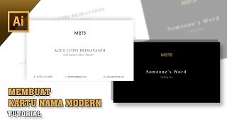 Adobe Illustrator Tutorial Indonesia : Cara membuat kartu nama modern Adobe Illustrator Tutorial Indonesia : Cara membuat kartu nama modern