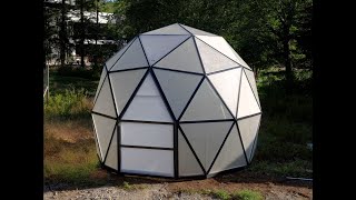 Geodesic Greenhouse Dome Automatic Vent Openers Time Laps