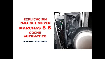 ¿Qué significa B en auto?