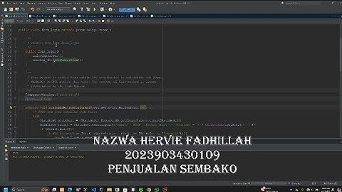 VIDEO TUTORIAL MEMBUAT APLIKASI [PENJUALAN SEMBAKO] MENGGUNAKAN NETBEANS