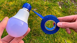 wrap a non-working led bulb with insulating tape and the result will amaze you !