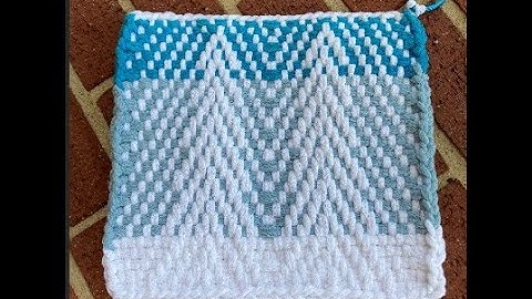 Potholder Pine Trees in the Snow Holiday Winter Christmas Pro Weaving Loom