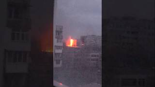Так начинал гореть ПортСити. Мариуполь. #mrpl #mariupol