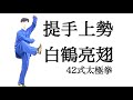 42式太極拳：第四式・第五式〝提手上勢〟〝白鹤亮翅〟　武術の動きを見落とさず演武しよう！