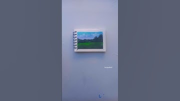 Mini landscape paintingtutorial 🏞️#artist #shortvideo #trending #acrylicpainting  #landscapepainting