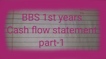 Cash flow statement # bbs 1st years # new and lod course# part-1