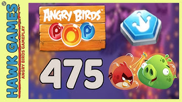 Angry Birds Stella POP Bubble Shooter Level 475 - Walkthrough, No Boosters