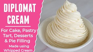 Diplomat Cream Recipe | Whipped Cream Frosting | Cake Frosting Cream Recipe | Cake Icing Recipe screenshot 1