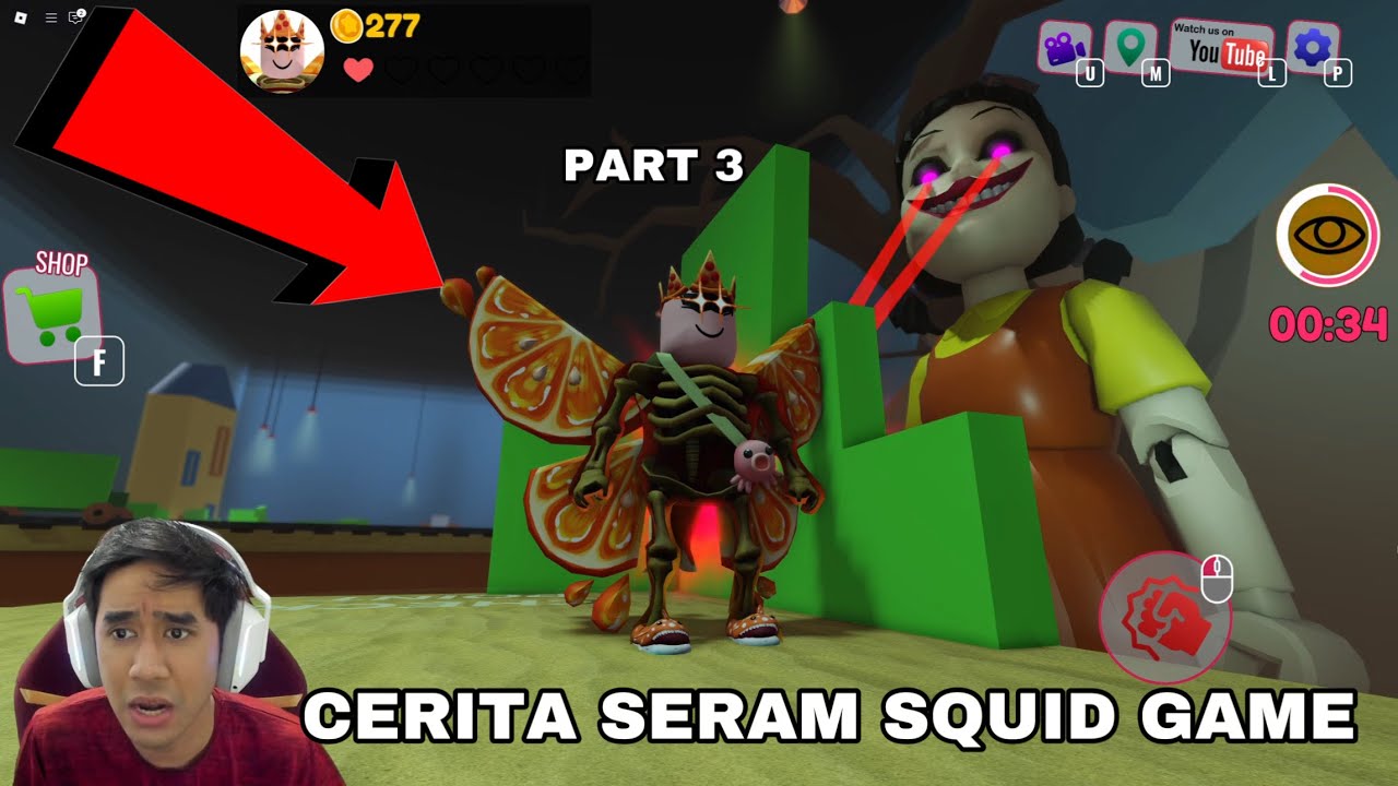 CERITA SERAM SQUID GAME 😈 MATA KELUAR LASER 😭 PART 3 😂